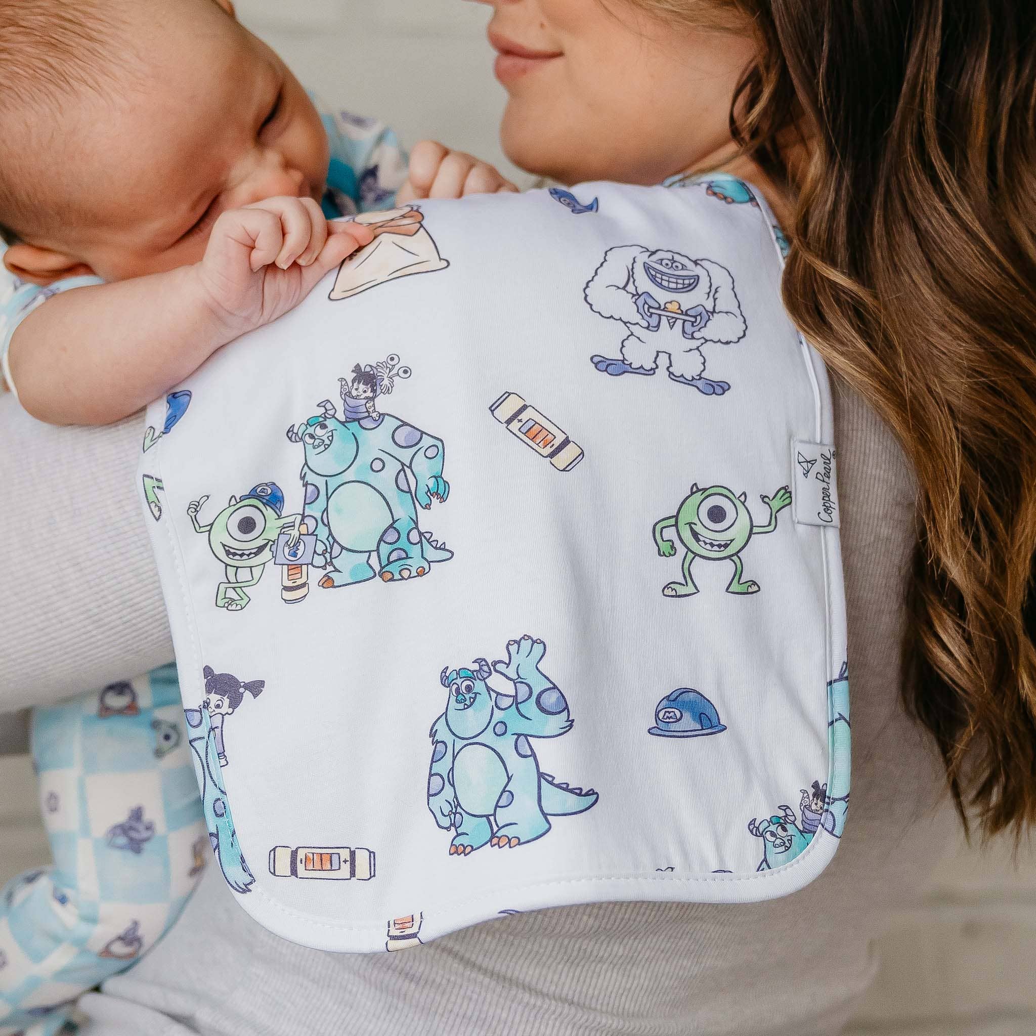 3 Pack Premium Burp Cloths - Monsters, Inc. Medley
