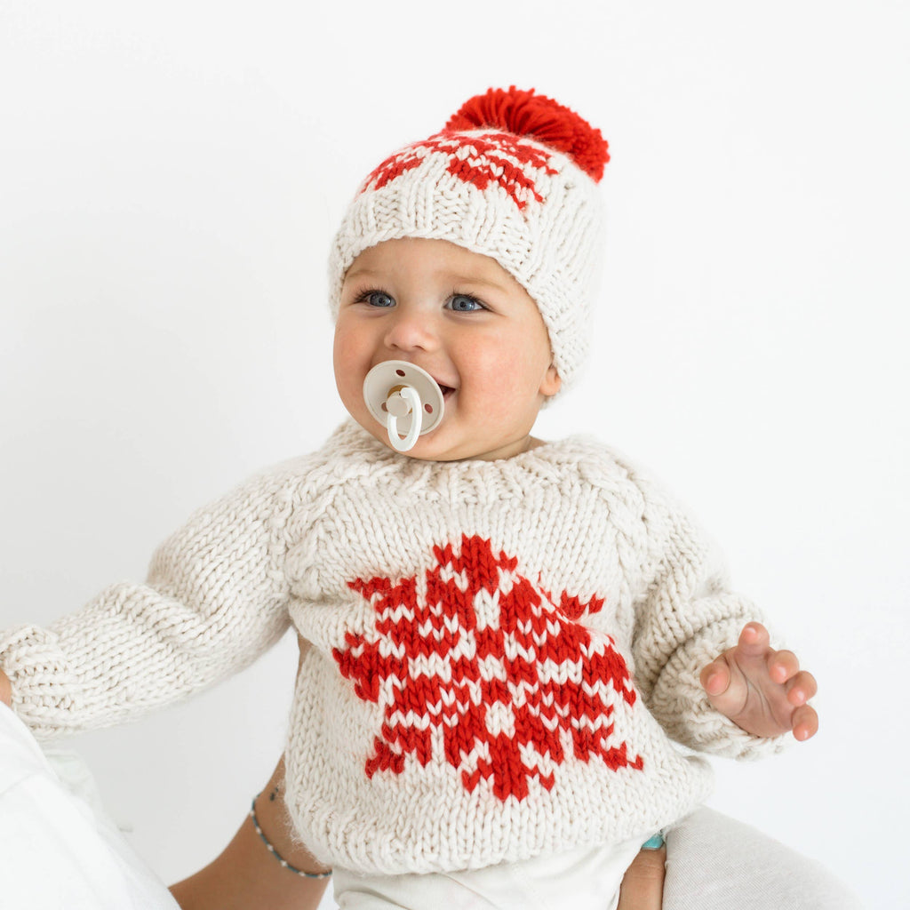 Snowflake Natural Crew Neck Sweater for Baby & Toddler SALE: 12-18 months