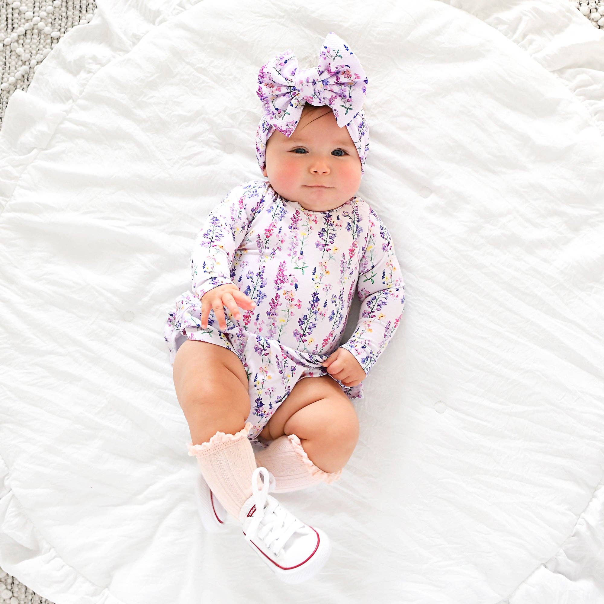 Avani TUTU Bamboo Floral Baby Clothing Dress Outfit: 12-18m