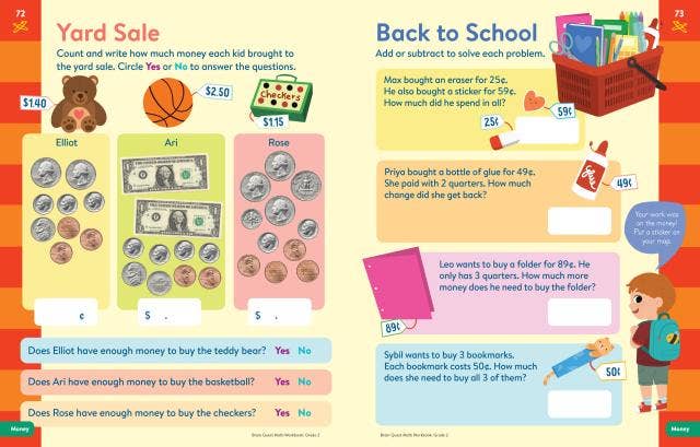 Brain Quest Math Workbook: 2nd Grade: Trade Paperback