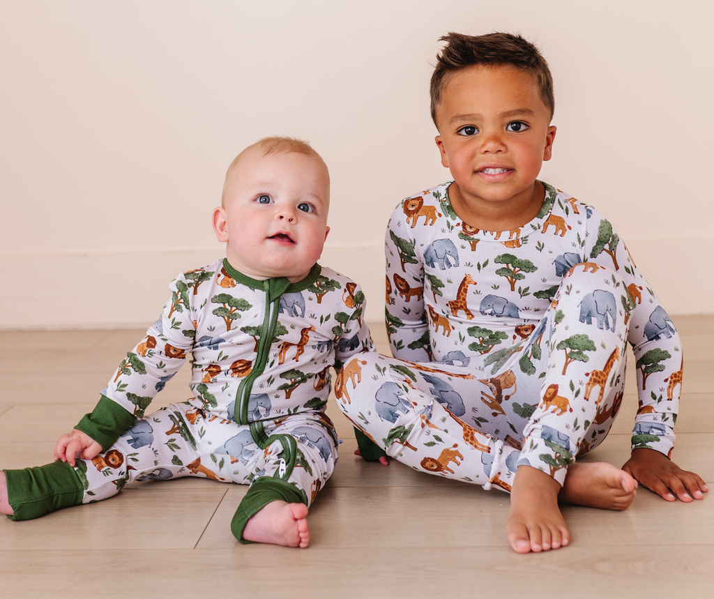 Baby Pajamas - Bamboo Sleeper - It's a Jungle Out There: 3-6m