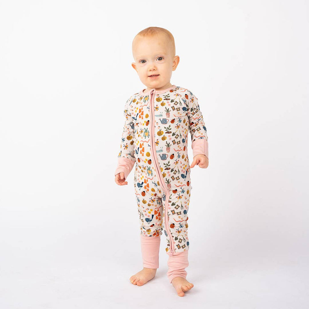 Garden Friends Bamboo Baby Pajamas Convertible Romper: 18-24M