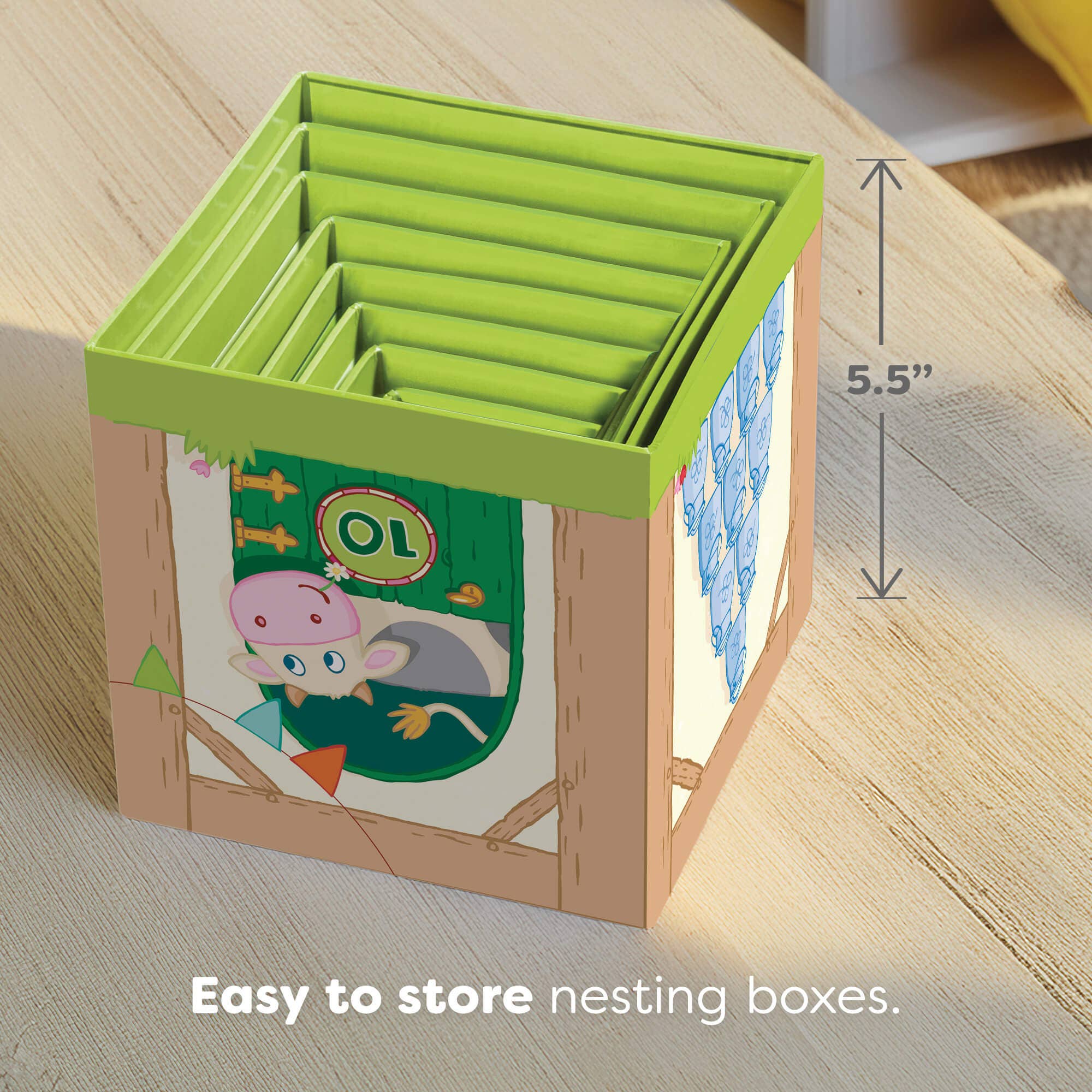 On the Farm Cardboard Stacking & Nesting Cubes