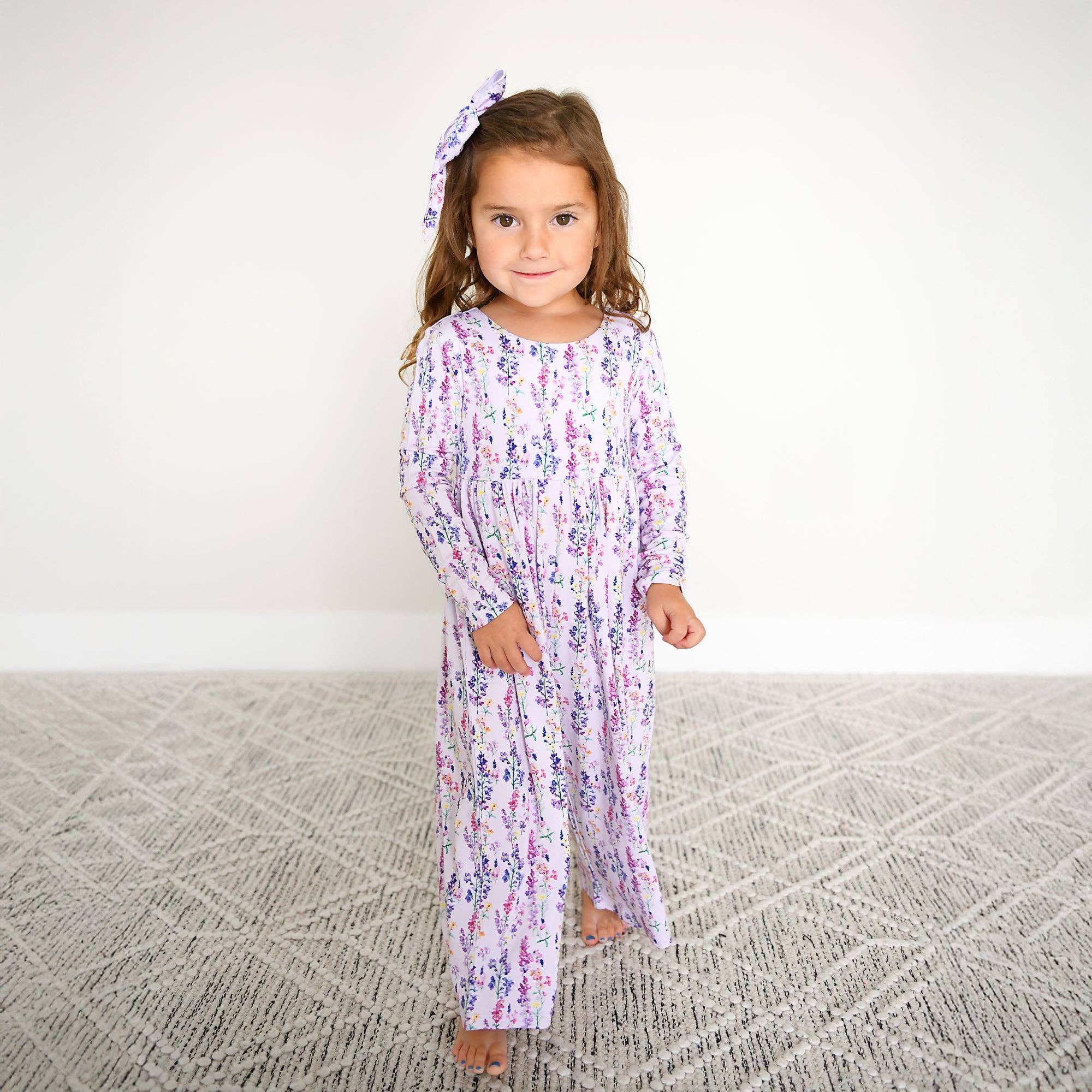 Avani WIDE LEG ROMPER Bamboo Floral Kids Clothing Outfit: 4/5