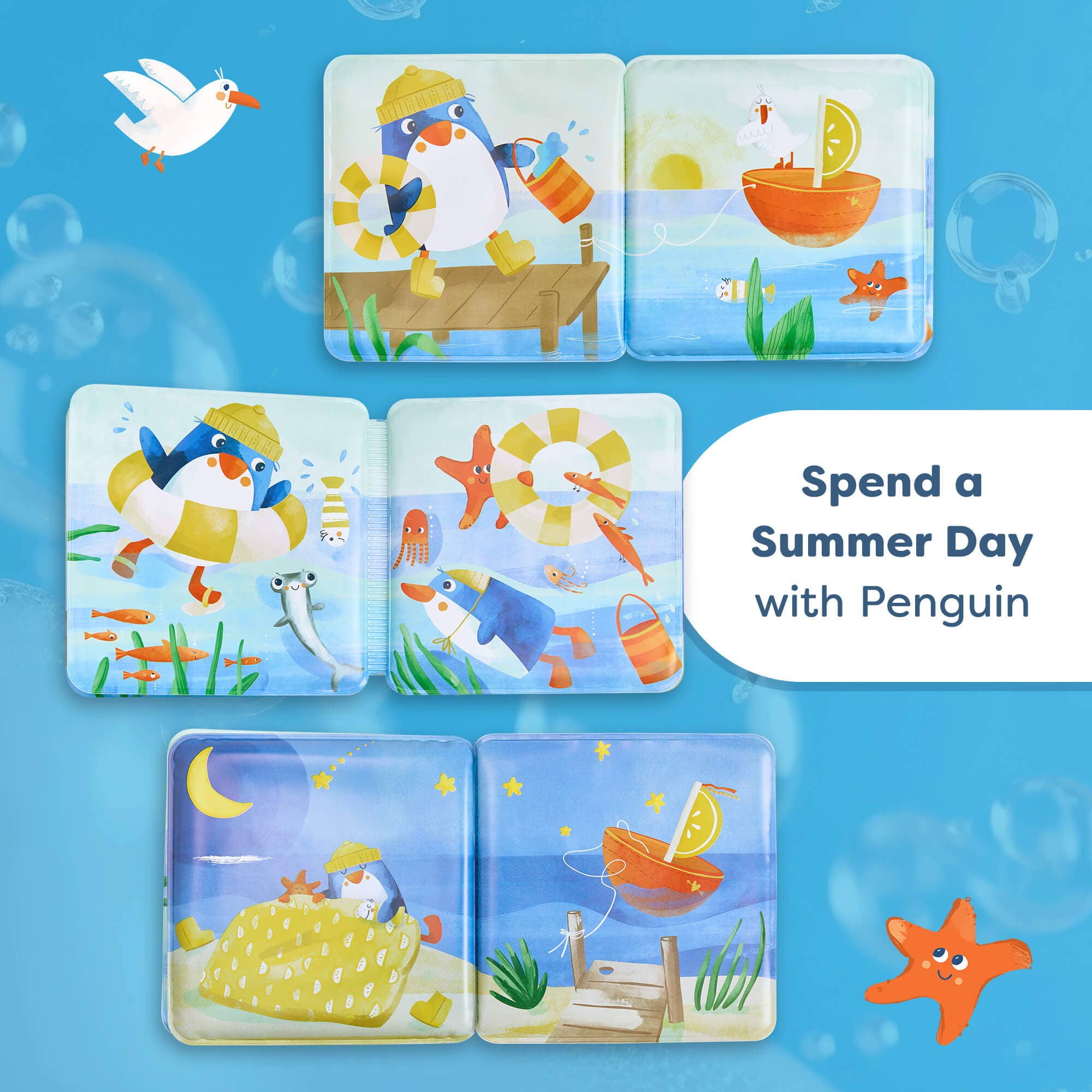 Penguin Bath Book with Squeaker