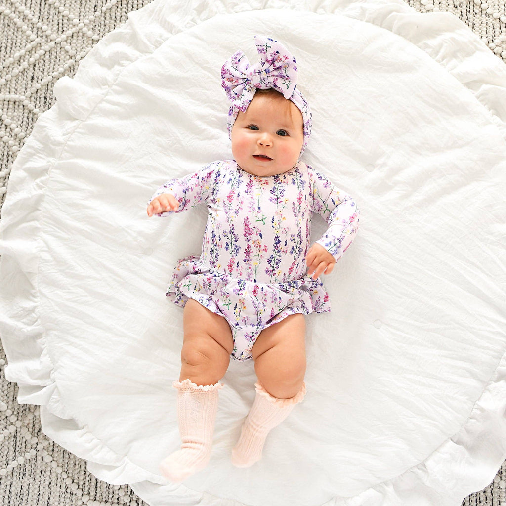 Avani TUTU Bamboo Floral Baby Clothing Dress Outfit: 12-18m