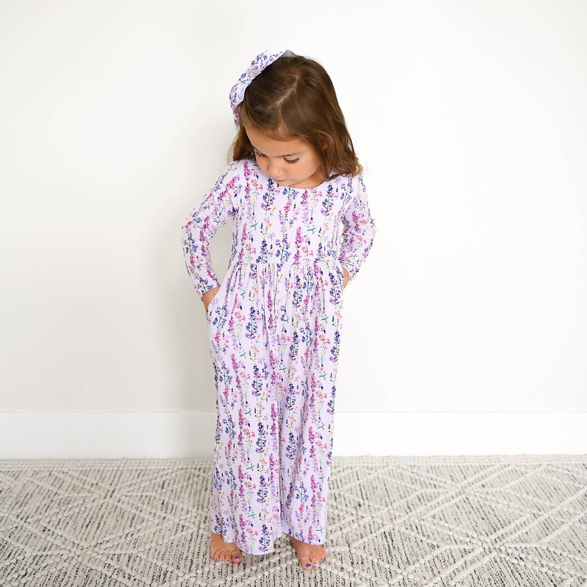 Avani WIDE LEG ROMPER Bamboo Floral Kids Clothing Outfit: 6-12m