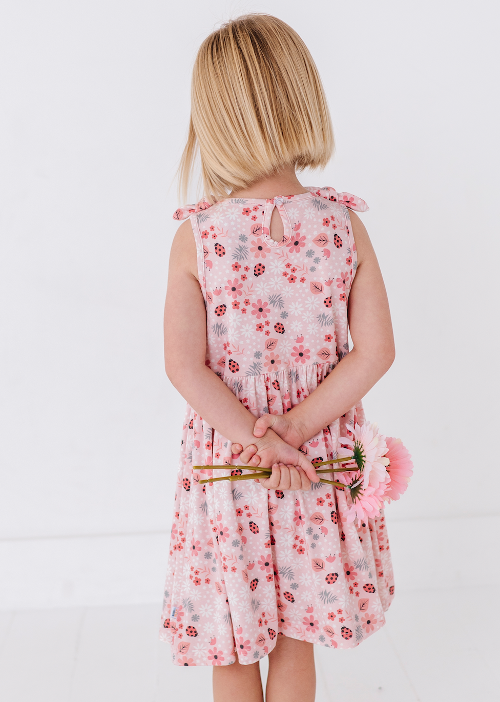Harper Bow Tie Tank Dress - Garden: 2