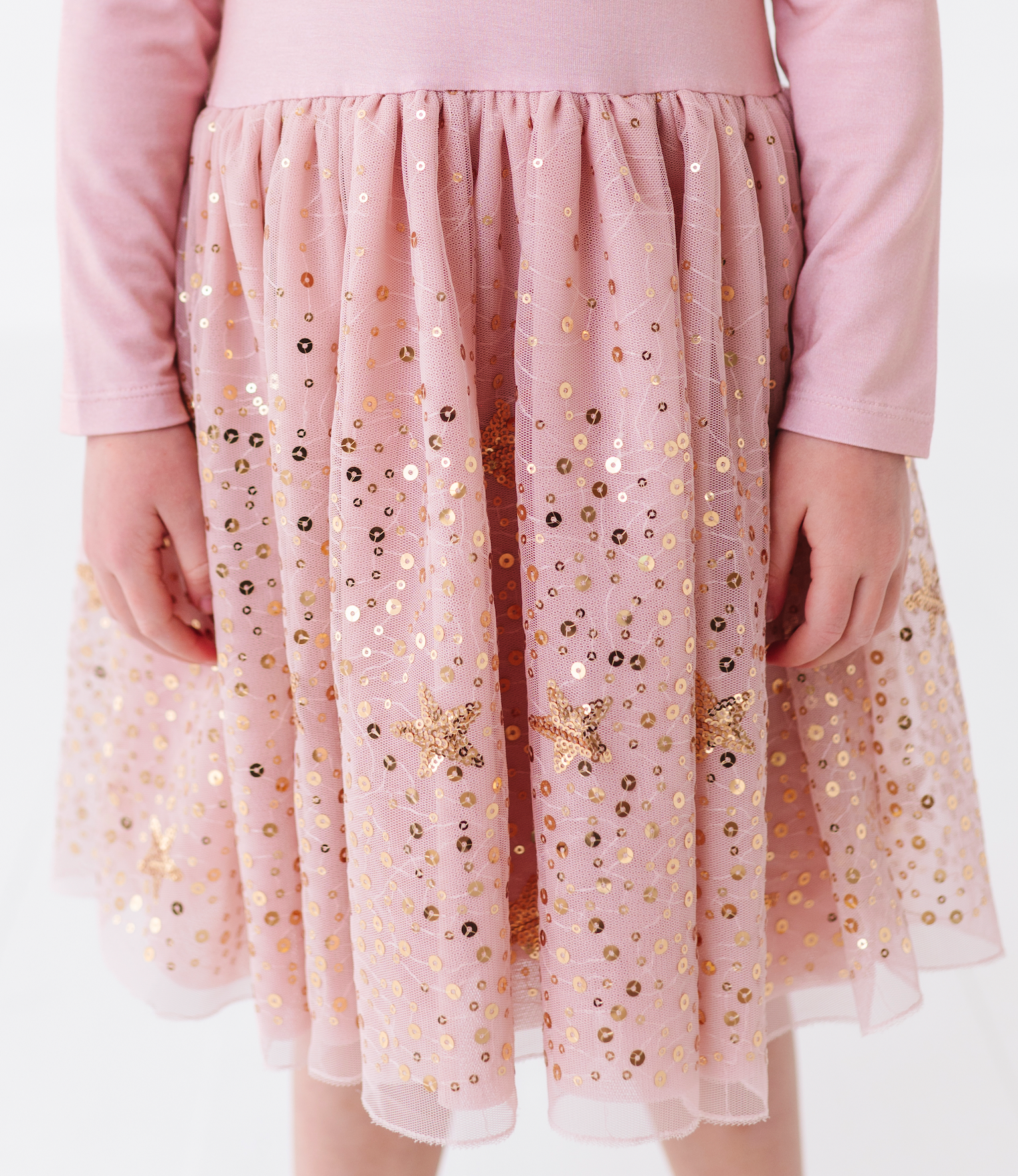 Kids Star Dress - Girls Tulle Twinkle Holiday Dress - Stella: 2