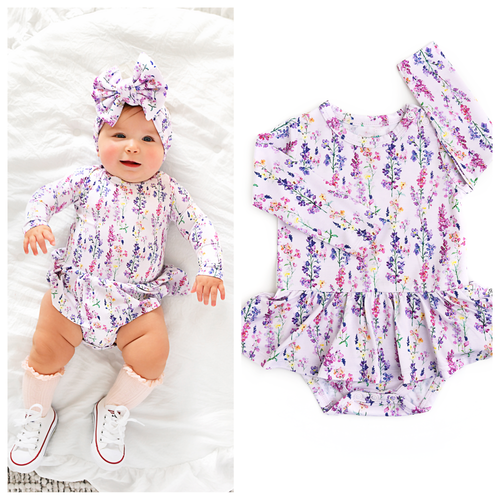 Avani TUTU Bamboo Floral Baby Clothing Dress Outfit: 18-24m