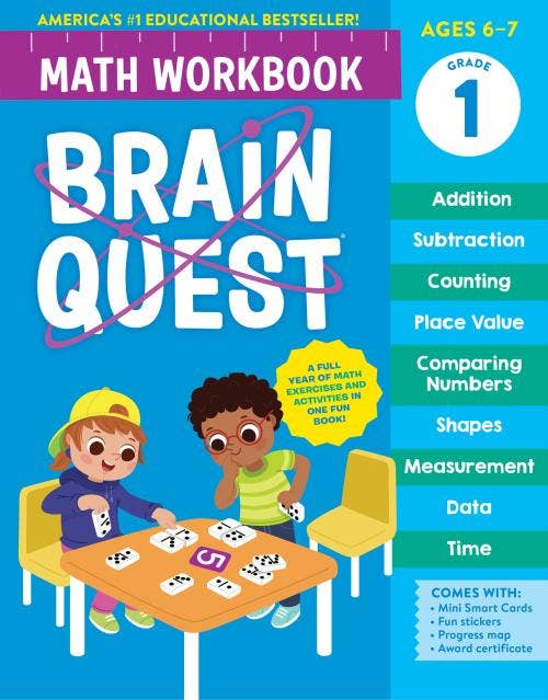 Brain Quest Math Workbook: 1st Grade: Trade Paperback