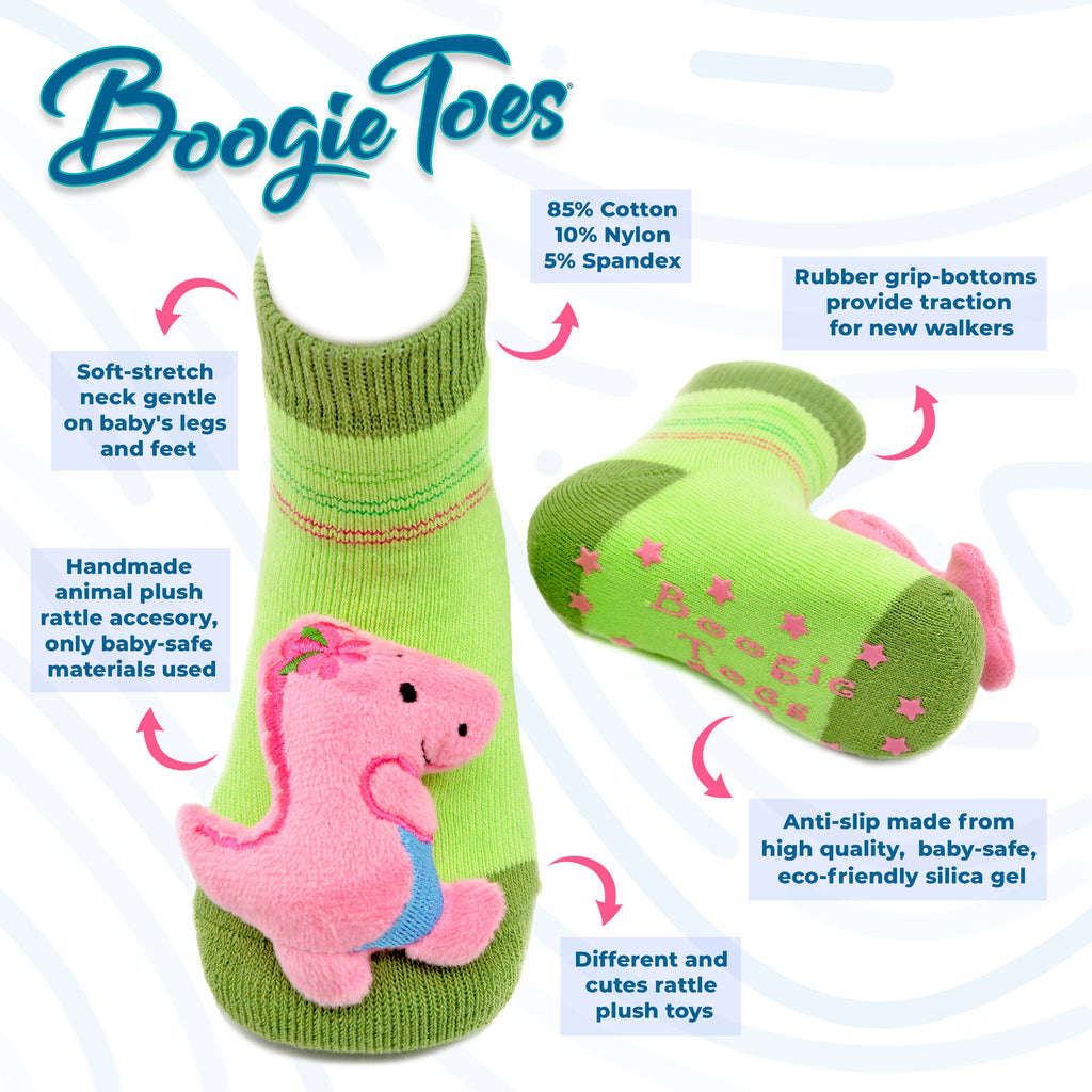 Wise Owl Boogie Toes - Baby Rattle Socks: 0 - 1 Y