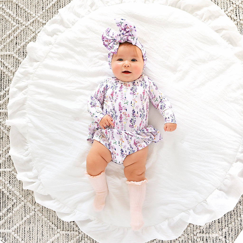 Avani TUTU Bamboo Floral Baby Clothing Dress Outfit: 3-6m