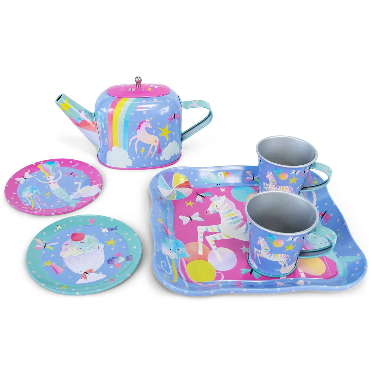 Fantasy 7pc Tin Tea Set