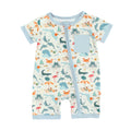 Explore Florida Souvenir Bamboo Baby Shortie Romper Jumpsuit: Beige/Multi / 12-18M