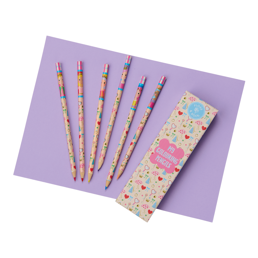 Princess My Pack of 6 Coloring Pencils Unsharpened