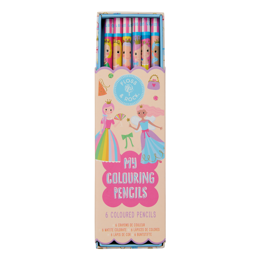 Princess My Pack of 6 Coloring Pencils Unsharpened